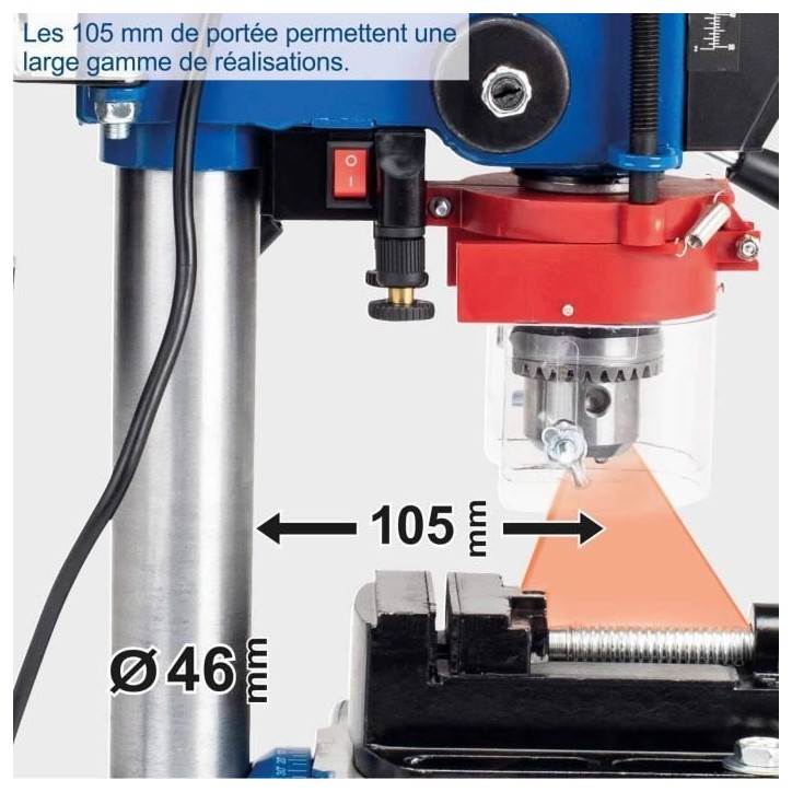 Perceuse a colonne - SCHEPPACH - DP16VLS - 500W - Laser intégré