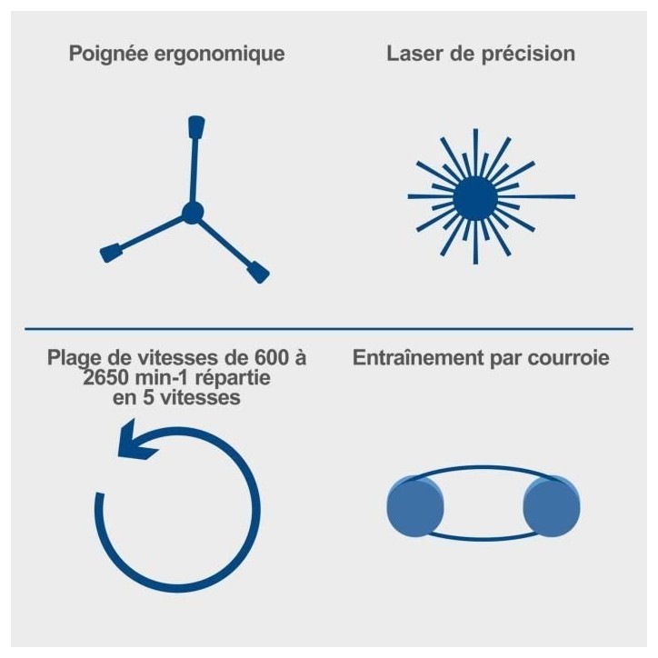 Perceuse a colonne - SCHEPPACH - DP16VLS - 500W - Laser intégré