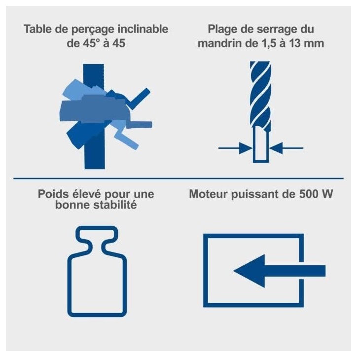 Perceuse a colonne - SCHEPPACH - DP16VLS - 500W - Laser intégré