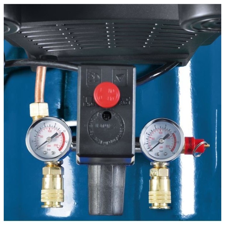 Compresseur d'air horizontal a double cylindres Scheppach HC105DC - 100L - 2200 W - 10 bars - 2,5 CV Compresseur d'air horizontal a double cylindres Scheppach HC105DC - 100L - 2200 W - 10 bars - 2,5 CV