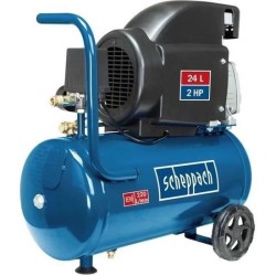 Compresseur d'air horizontal Scheppach HC26 - 24L - 1500 W - 8 bars (L