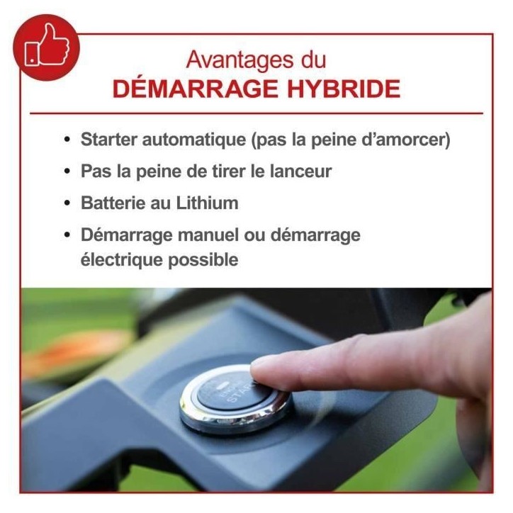 Tondeuse thermique autotractée - démarrage électrique - MS150-46E - 46 cm - 150 CC - SCHEPPACH