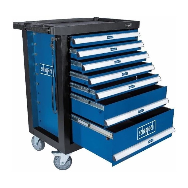 SCHEPPACH Servante d'atelier 70 outils 7 tiroirs TW1100