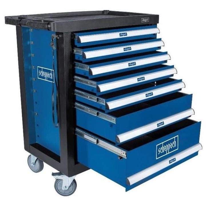 SCHEPPACH Servante d'atelier 70 outils 7 tiroirs TW1100