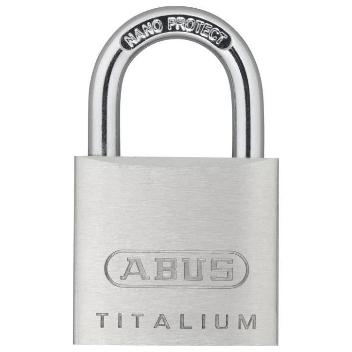 Cadenas - ABUS - 64TI/30 Titalium - Corps aluminium - Clé paracentrique - Risque de vol moyen Cadenas - ABUS - 64TI/30 Titalium - Corps aluminium - Clé paracentrique - Risque de vol moyen