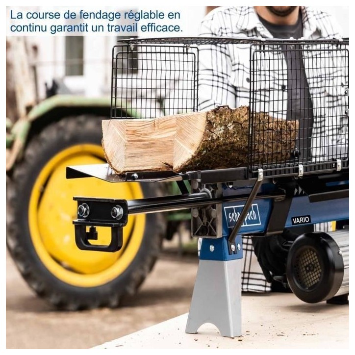 Fendeur de bûches électrique horizontal HL760LS 7T 2200W - SCHEPPACH - 52cm Ø 25 cm - avec support Fendeur de bûches électrique horizontal HL760LS 7T 2200W - SCHEPPACH - 52cm Ø 25 cm - avec support