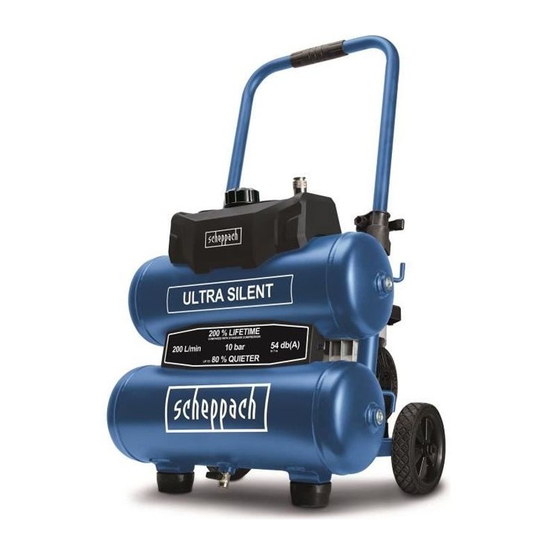 Compresseur d'air ultra-silencieux horizontal Scheppach HC20SI - 20L - Compresseur d'air ultra-silencieux horizontal Scheppach HC20SI - 20L -