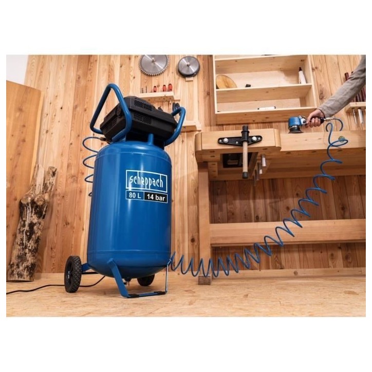 Compresseur d'air - SCHEPPACH - HC85V - 80L - 14 bars - 1600W sans huile