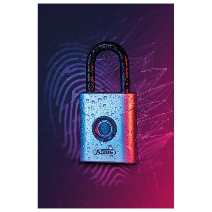 Cadenas - ABUS - 57/45 Touch - Ouverture biométrique - Résistant aux intempéries - Capteur 360° Cadenas - ABUS - 57/45 Touch - Ouverture biométrique - Résistant aux intempéries - Capteur 360°