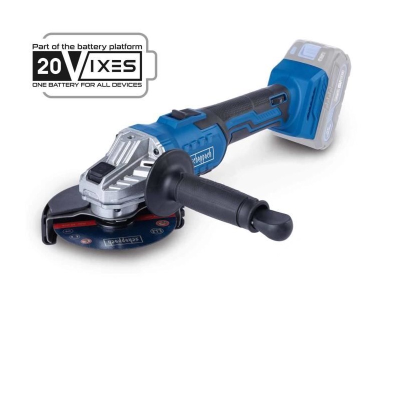 Meuleuse d'angle sans fil C-AG125-X - 125mm - SCHEPPACH 20V IXES - san Meuleuse d'angle sans fil C-AG125-X - 125mm - SCHEPPACH 20V IXES - san