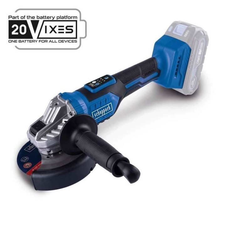 Meuleuse d'angle sans fil BC-AG125-X - brushless 125mm - SCHEPPACH 20V IXES - sans batterie ni chargeur Meuleuse d'angle sans fil BC-AG125-X - brushless 125mm - SCHEPPACH 20V IXES - sans batterie ni chargeur