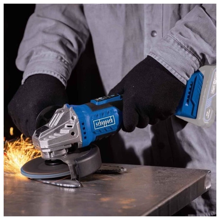 Meuleuse d'angle sans fil BC-AG125-X - brushless 125mm - SCHEPPACH 20V IXES - sans batterie ni chargeur Meuleuse d'angle sans fil BC-AG125-X - brushless 125mm - SCHEPPACH 20V IXES - sans batterie ni chargeur