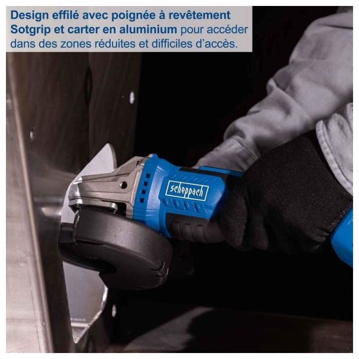 Meuleuse d'angle sans fil BC-AG125-X - brushless 125mm - SCHEPPACH 20V IXES - sans batterie ni chargeur Meuleuse d'angle sans fil BC-AG125-X - brushless 125mm - SCHEPPACH 20V IXES - sans batterie ni chargeur