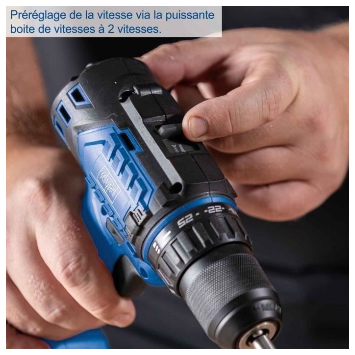 perceuse visseuse sans fil BC-DD60-X - brushless 60 Nm mandrin 13mm - SCHEPPACH 20V IXES - sans batterie ni chargeur perceuse visseuse sans fil BC-DD60-X - brushless 60 Nm mandrin 13mm - SCHEPPACH 20V IXES - sans batterie ni chargeur
