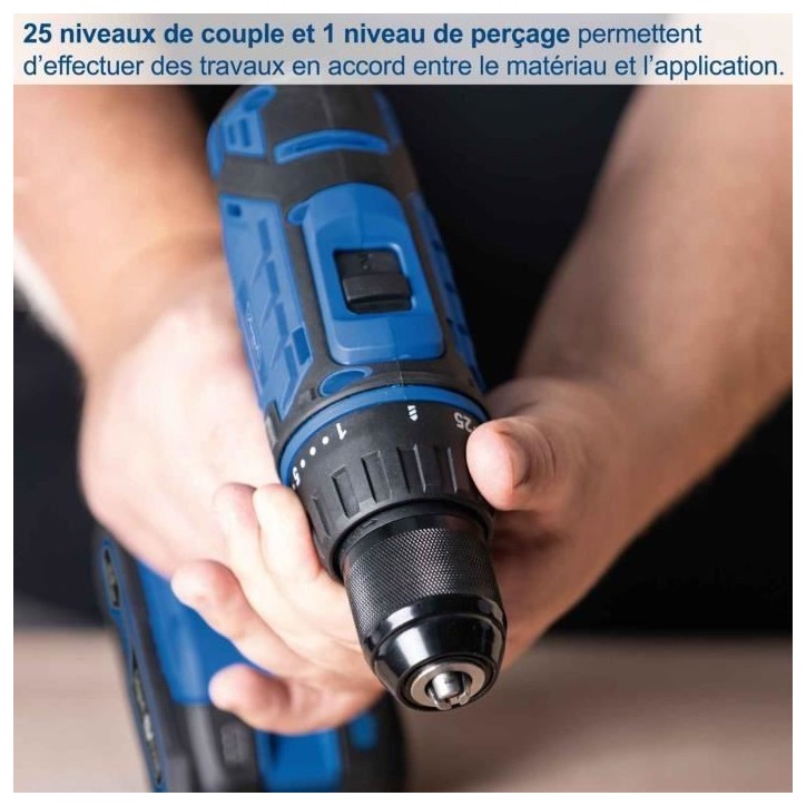 Coffret perceuse visseuse sans fil C-DTB74/2-X - 50Nm mandrin 13mm + 74 access - SCHEPPACH 20V IXES + 2 batteries 2Ah + chargeur