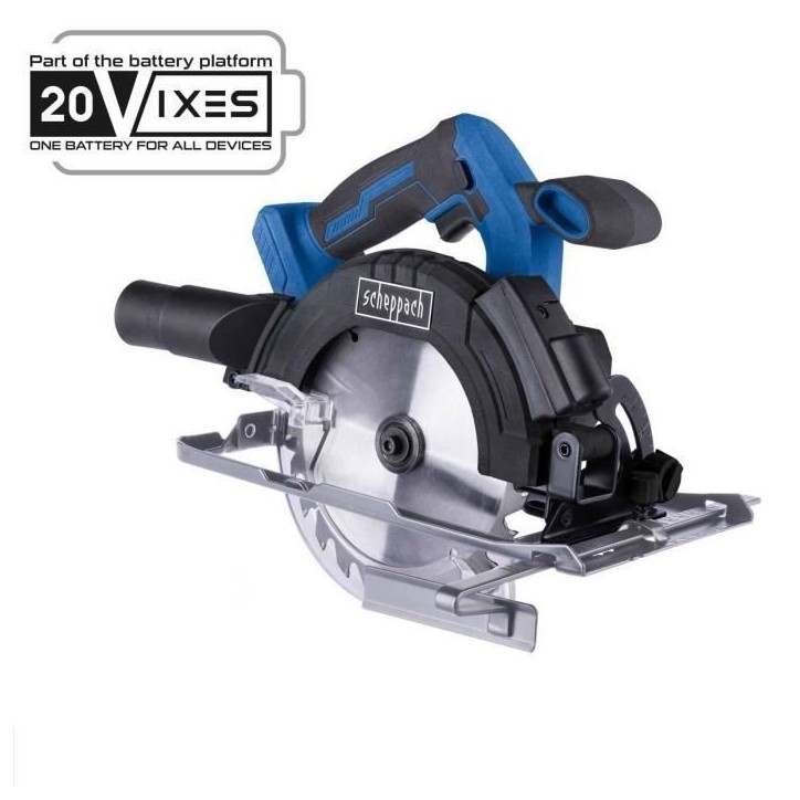 Scie circulaire sans fil C-HCS165-X - lame 165mm coupe max 53mm a 90° - SCHEPPACH 20V IXES - sans batterie ni chargeur