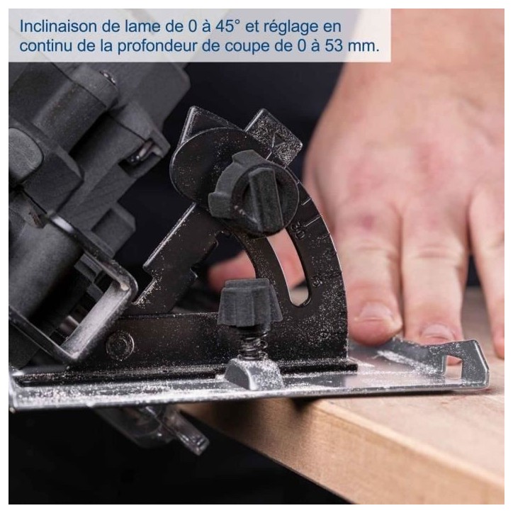 Scie circulaire sans fil C-HCS165-X - lame 165mm coupe max 53mm a 90° - SCHEPPACH 20V IXES - sans batterie ni chargeur