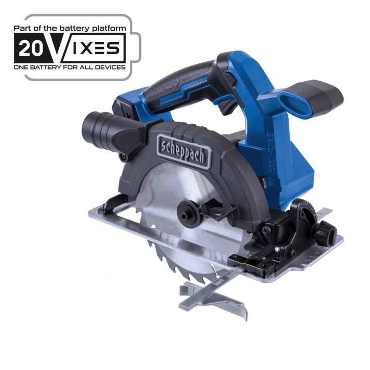 Scie circulaire sans fil BC-CS165-X - brushless lame 165mm coupe max 55mm a 90° - SCHEPPACH 20V IXES - sans batterie ni chargeu