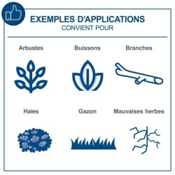 Débroussailleuse +taille-haies +coupe-bordures+élagueuse sans fil BC