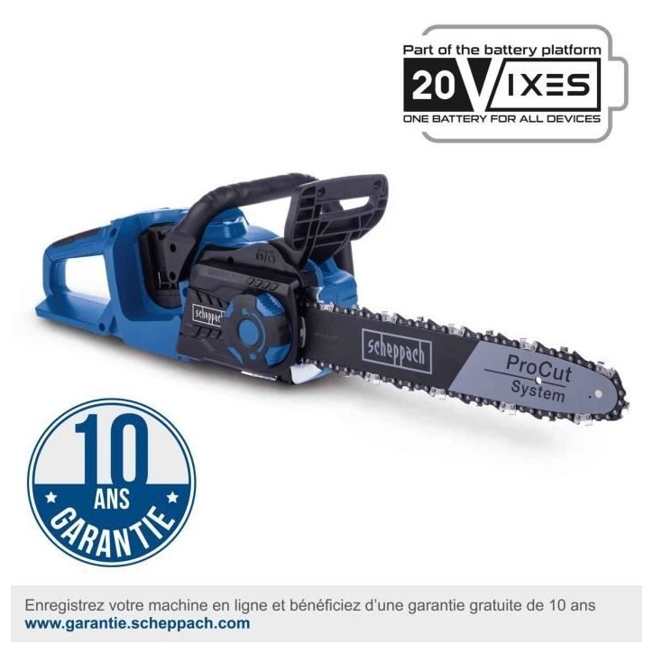 Tronçonneuse sans fil BC-CS355Duo-X - longueur de coupe 33,5cm - SCHEPPACH 20V IXES - sans batterie ni chargeur
