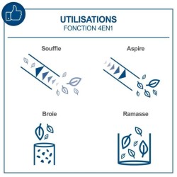 Souffleur / Aspirateur et Broyeur sans fil BC-BLV720-X - 2 poignées +
