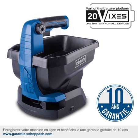 Epandeur sans fil C-GSP800-X - bac de 3,5L + capacité de surface 800m2 - SCHEPPACH 20V IXES - sans batterie ni chargeur