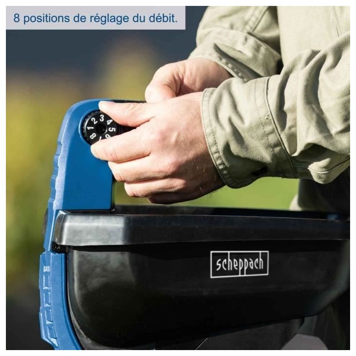 Epandeur sans fil C-GSP800-X - bac de 3,5L + capacité de surface 800m2 - SCHEPPACH 20V IXES - sans batterie ni chargeur