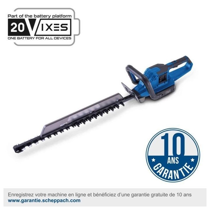 Taille-haies sans fil BC-HT720-X - longueur de coupe de 65cm - SCHEPPACH 20V IXES - sans batterie ni chargeur