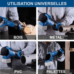 Scie sabre sans fil C-RS100-X - coupe max 115mm tous matériaux + 1 la