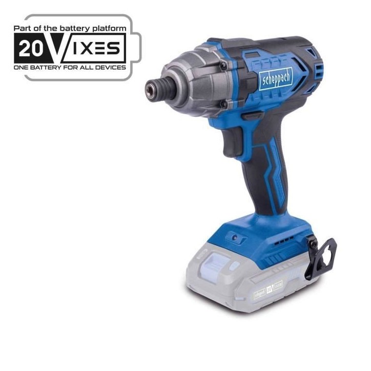 Clé a choc sans fil C-ID180-X - 1/4 brushless 180 Nm 3600 bmp - SCHEPPACH 20V IXES - sans batterie ni chargeur