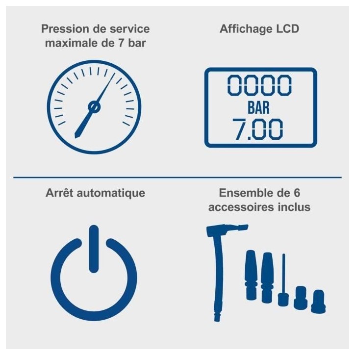 Compresseur sans fil C-AC20-X - pression max 7 bars - 6 accessoires inclus - SCHEPPACH 20V IXES - sans batterie ni chargeur Compresseur sans fil C-AC20-X - pression max 7 bars - 6 accessoires inclus - SCHEPPACH 20V IXES - sans batterie ni chargeur