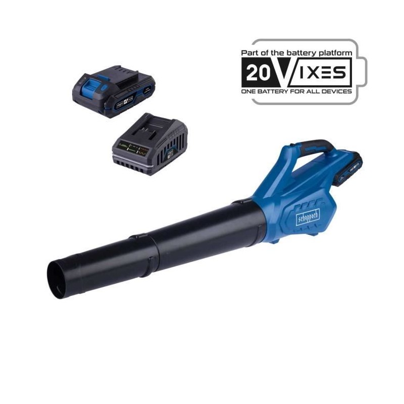 Pack SouffleurC-BL700-X - - SCHEPPACH 20V IXES + batterie 2Ah + charge Pack SouffleurC-BL700-X - - SCHEPPACH 20V IXES + batterie 2Ah + charge