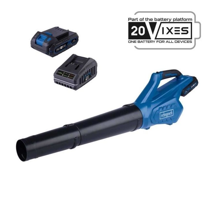 Pack SouffleurC-BL700-X - - SCHEPPACH 20V IXES + batterie 2Ah + chargeur Pack SouffleurC-BL700-X - - SCHEPPACH 20V IXES + batterie 2Ah + chargeur