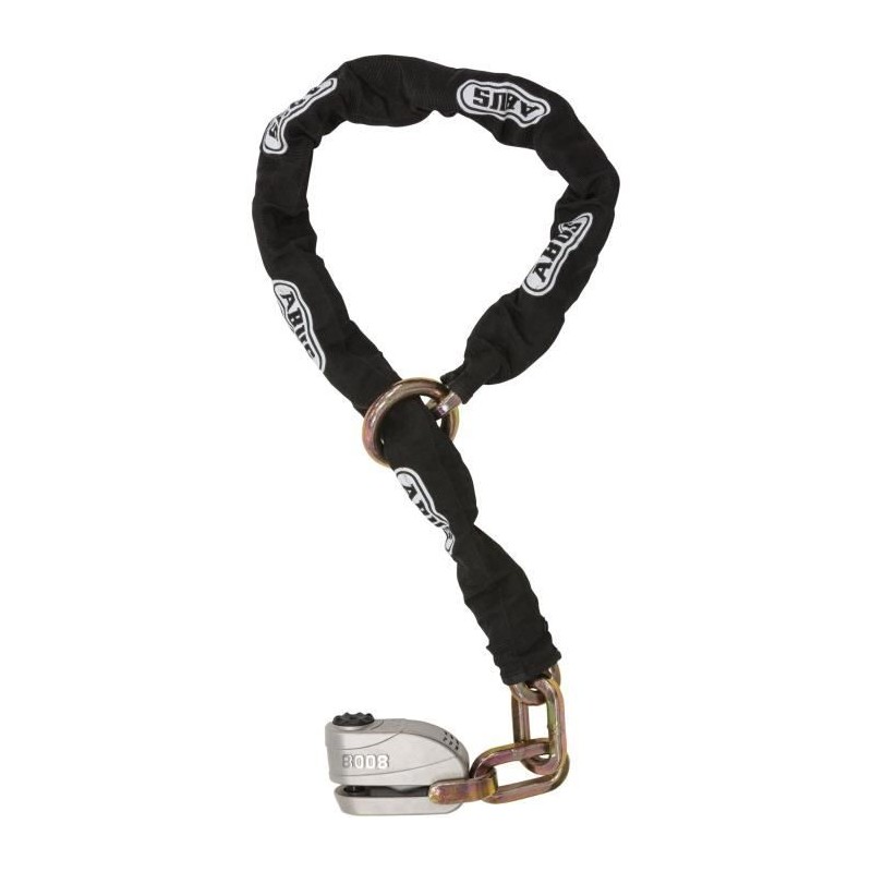 Antivol de chaîne - ABUS - 8008/12KS120 Black Loop - Chaîne 12 mm - Antivol de chaîne - ABUS - 8008/12KS120 Black Loop - Chaîne 12 mm -