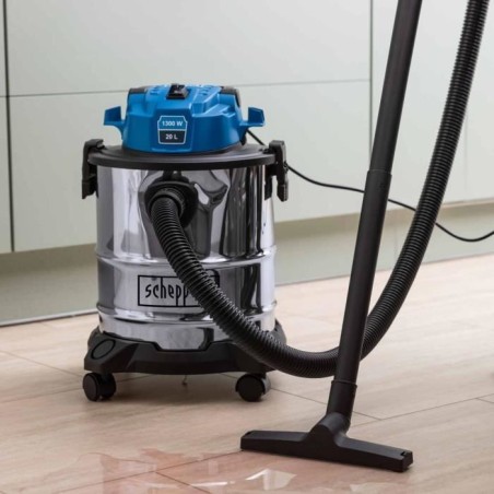 Aspirateur eau et poussiere V20 - 1300 W - Cuve acier inoxydable 20L - SCHEPPACH