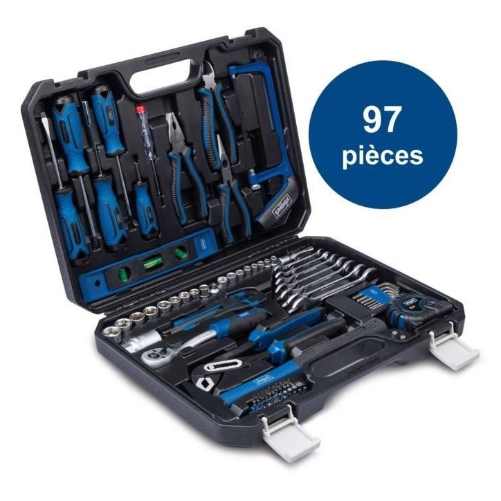 MALLETTE a OUTILS COMPLETE DE 97 PIeCES WZK120 chrome vanadium- SCHEPPACH