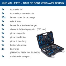 MALLETTE a OUTILS COMPLETE DE 97 PIeCES WZK120 chrome vanadium- SCHEPP