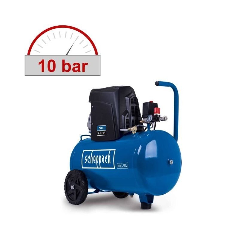 Compresseur HC85 - 50L - 220 L/min - 1500 W - 10 bars - SCHEPPACH Compresseur HC85 - 50L - 220 L/min - 1500 W - 10 bars - SCHEPPACH