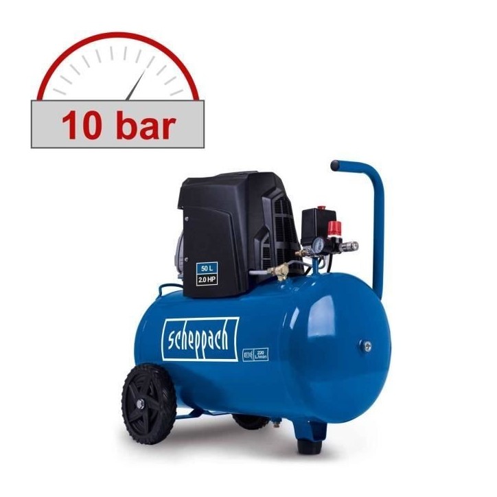 Compresseur HC85 - 50L - 220 L/min - 1500 W - 10 bars - SCHEPPACH