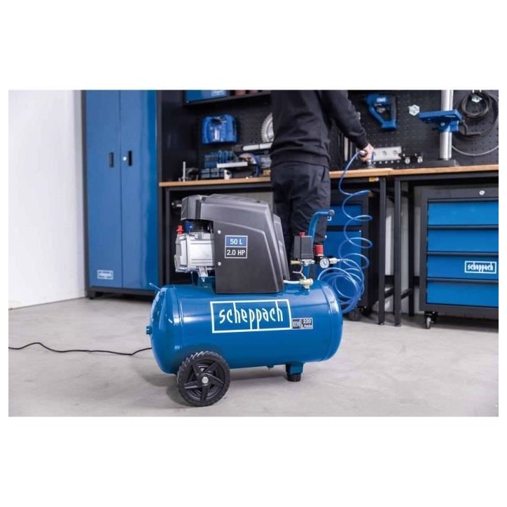 Compresseur HC85 - 50L - 220 L/min - 1500 W - 10 bars - SCHEPPACH