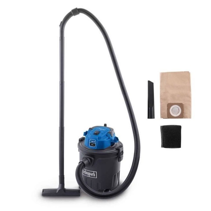 Aspirateur eau et poussiere VC16 - 1200 W - Cuve plastique 16L - SCHEPPACH