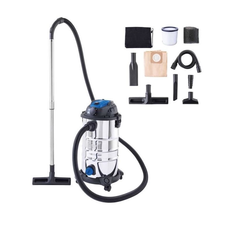 Aspirateur eau et poussiere VC30 premium - 1500 W - Cuve inox 30L - SC Aspirateur eau et poussiere VC30 premium - 1500 W - Cuve inox 30L - SC