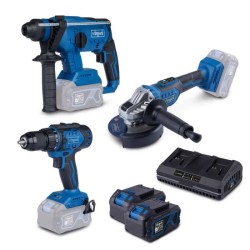 SCHEPPACH - Combot kit 20V IXES : perceuse + perforateur + meuleuse +