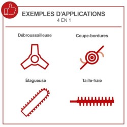 Débroussailleuse thermique 4 en 1 SCHEPPACH OMF52-4P (débrousailleus