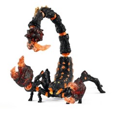 Scorpion de lave, figurine fantastique avec pieces mobiles et rotative