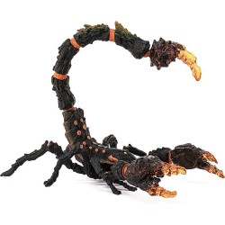 Scorpion de lave, figurine fantastique avec pieces mobiles et rotative