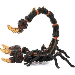 Scorpion de lave, figurine fantastique avec pieces mobiles et rotative
