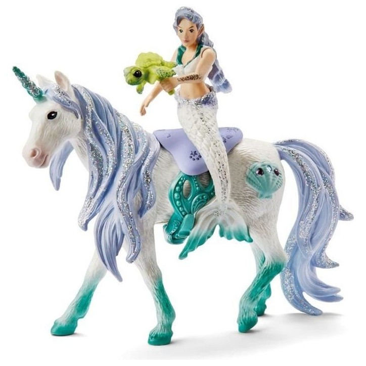 Sirene sur Licorne de mer, figurine fantastique, pour enfants des 5 ans, 15,5 x 8,2 x 18 cm - schleich 42509 BAYALA Sirene sur Licorne de mer, figurine fantastique, pour enfants des 5 ans, 15,5 x 8,2 x 18 cm - schleich 42509 BAYALA