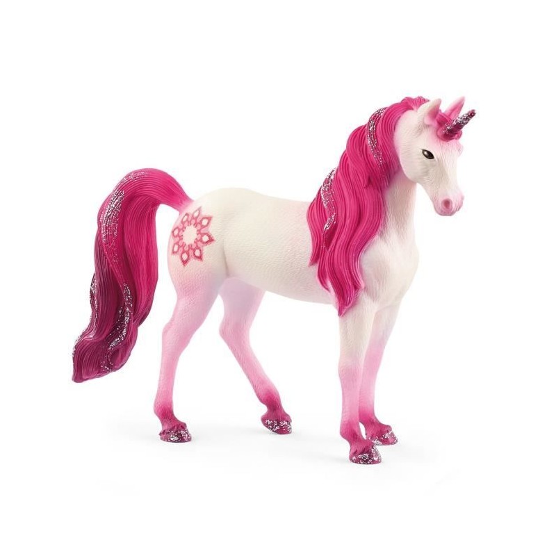 Figurine Licorne jument Mandala - Tatouage rose - Schleich 70717 Bayal Figurine Licorne jument Mandala - Tatouage rose - Schleich 70717 Bayal