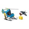 Attaque aérienne, Coffret schleich avec 1 hélicoptere, 1 figurine hu